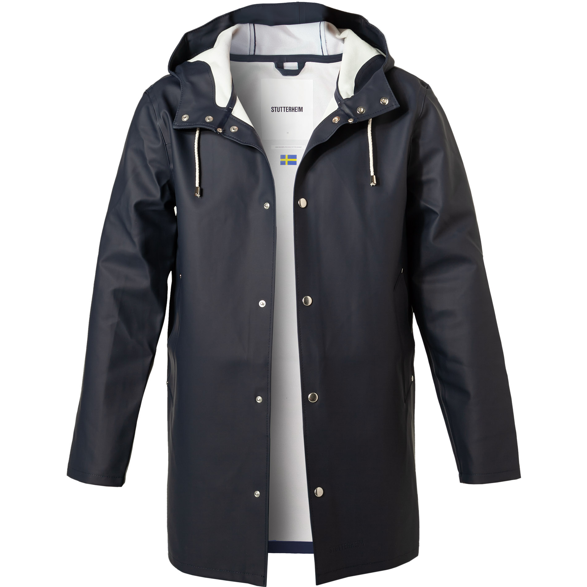STUTTERHEIM Herren Regenmantel blau PVC unifarben
