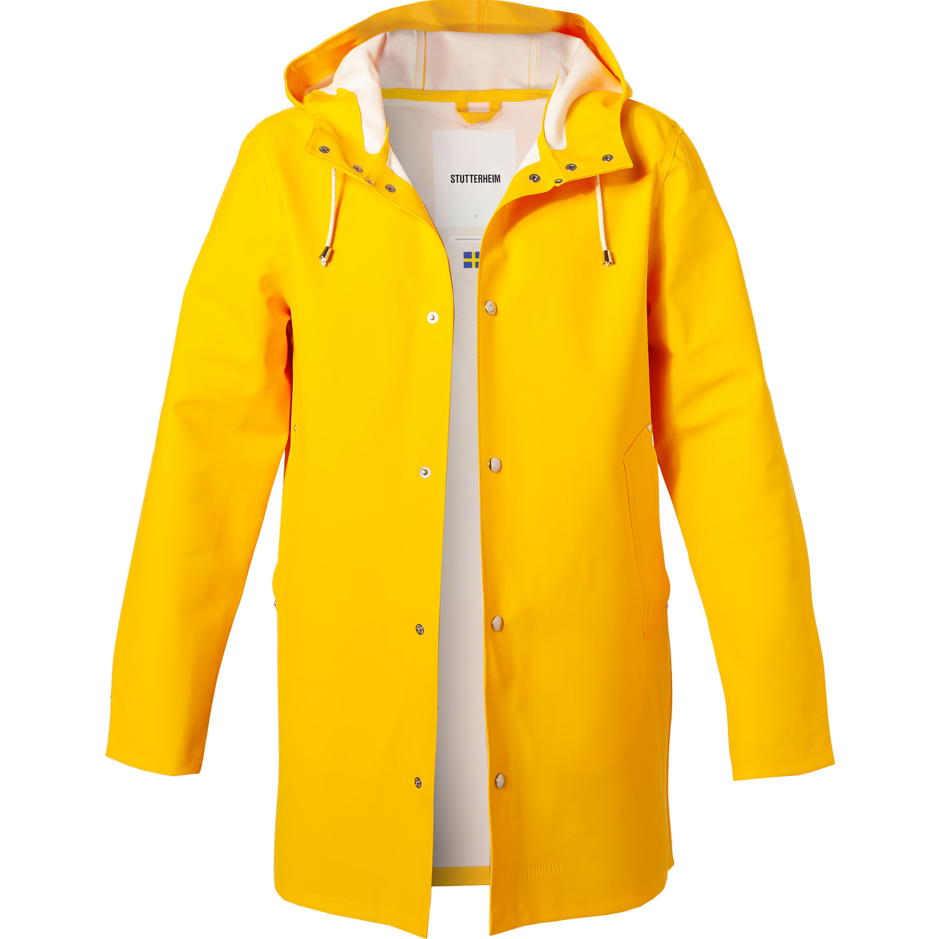 STUTTERHEIM Herren Regenmantel gelb PVC unifarben