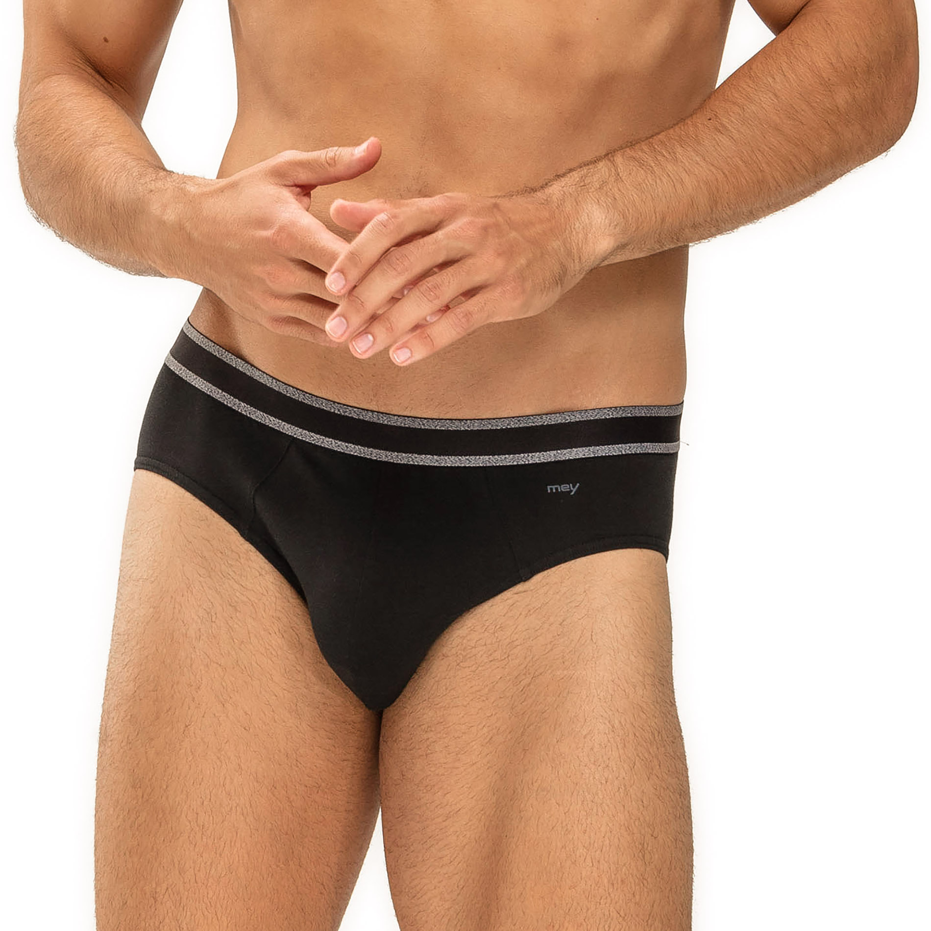 Mey Herren Jazz-Pants schwarz Baumwolle & Mix unifarben