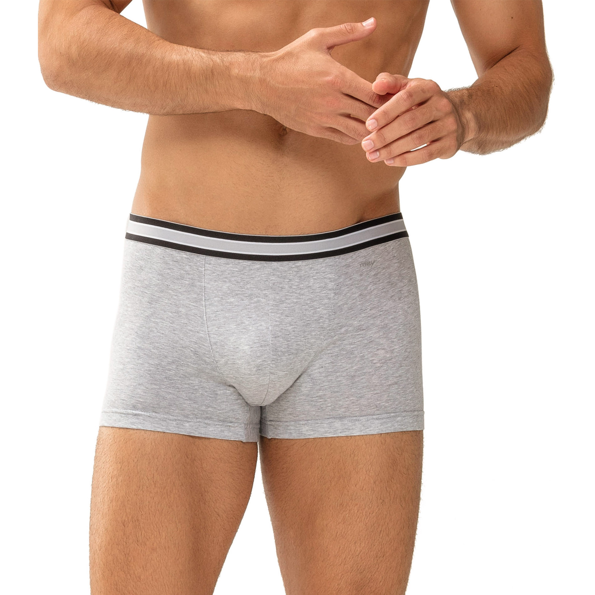 Mey Herren Shorty grau Baumwolle & Mix unifarben