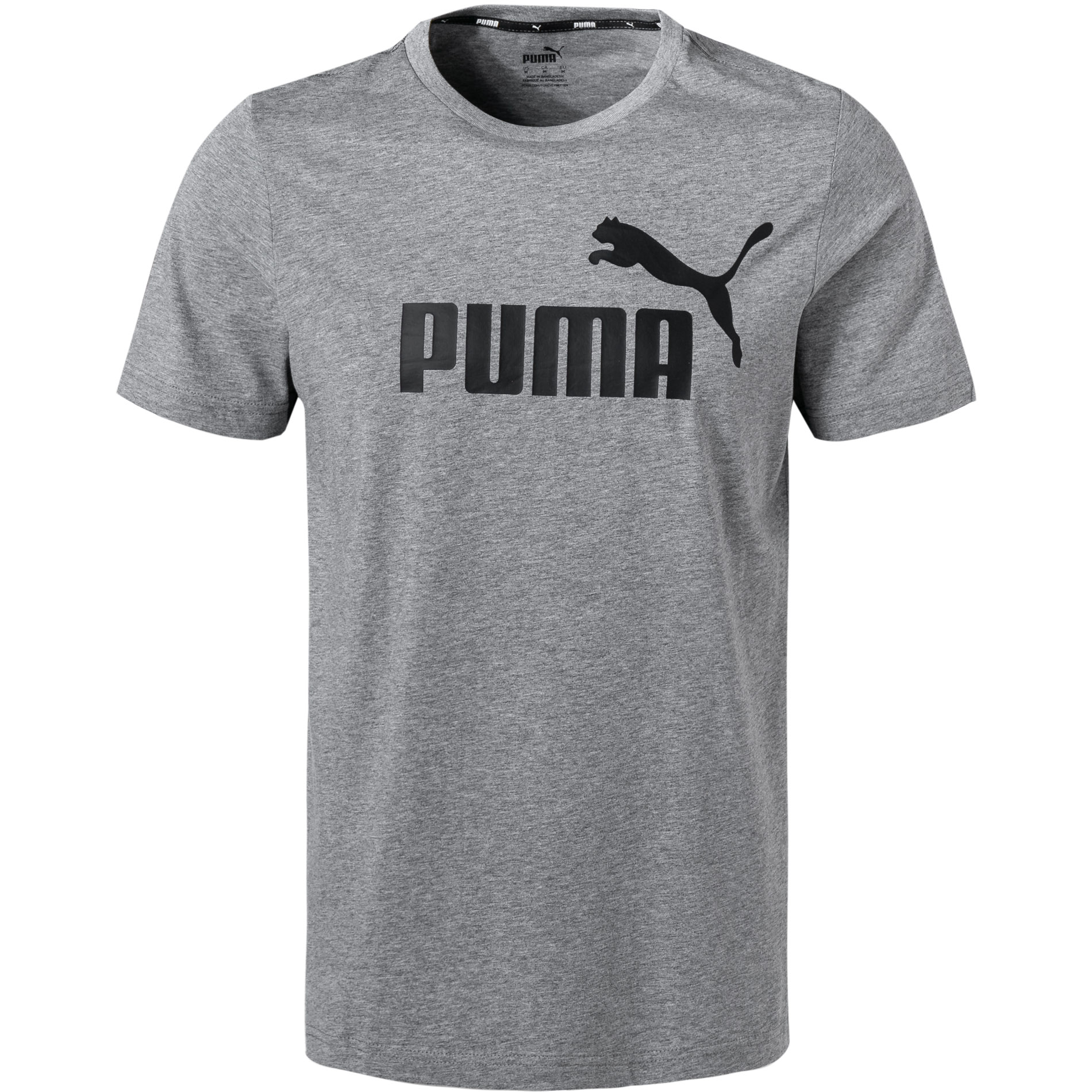 PUMA Herren T-Shirt grau Baumwolle & Mix unifarben