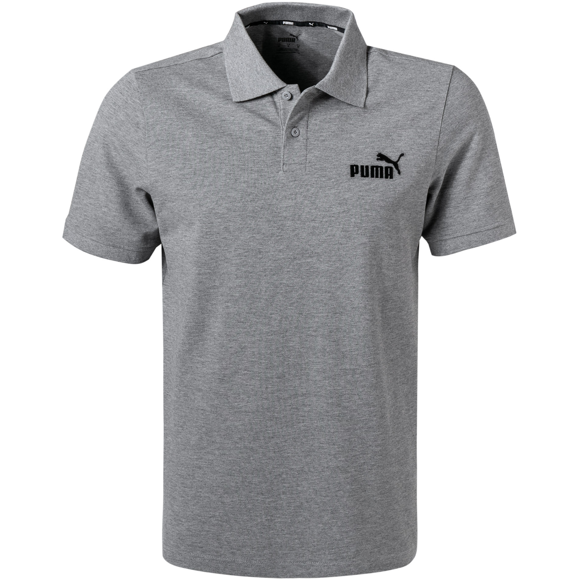 PUMA Herren Polo-Shirt grau Baumwolle & Mix unifarben
