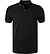 Polo-Shirt, Baumwoll-Piqué, schwarz - schwarz