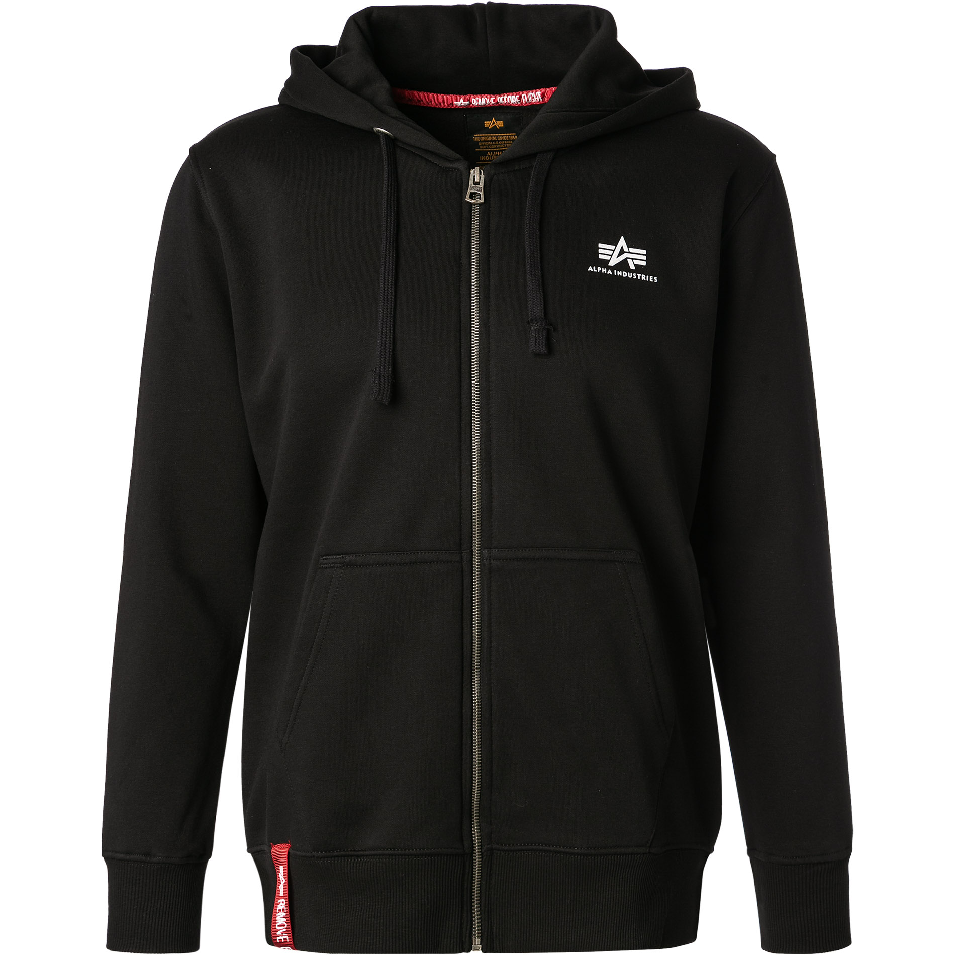 ALPHA INDUSTRIES Herren Sweatjacke schwarz unifarben