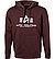 Hoodie, Baumwolle, rotbraun - deep maroon