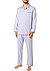 Pyjama, Flanell, hellblau meliert - hellblau