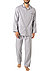 Pyjama, Flanell, platin meliert - platin