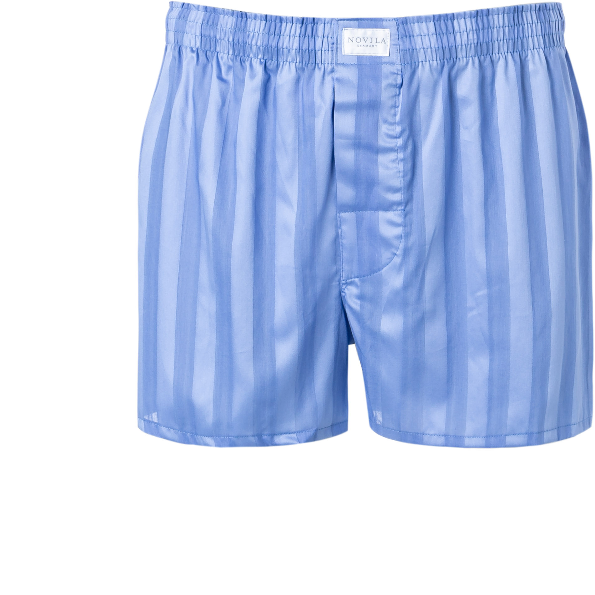 Novila Herren Boxershorts blau Baumwolle gestreift
