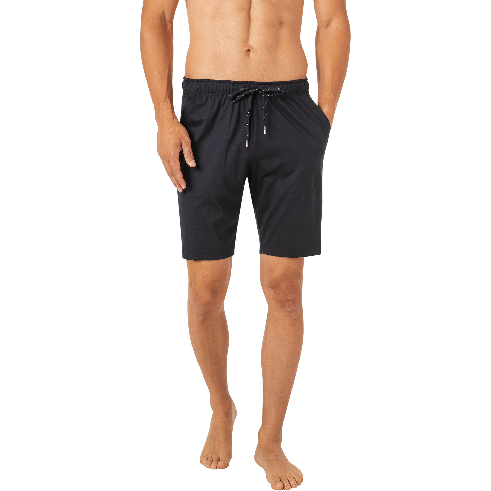 CALIDA Herren Bermudas blau Jersey-Baumwolle unifarben