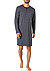 Nachthemd, Comfort Fit, Baumwolle, dunkelblau gestreift - dunkelblau
