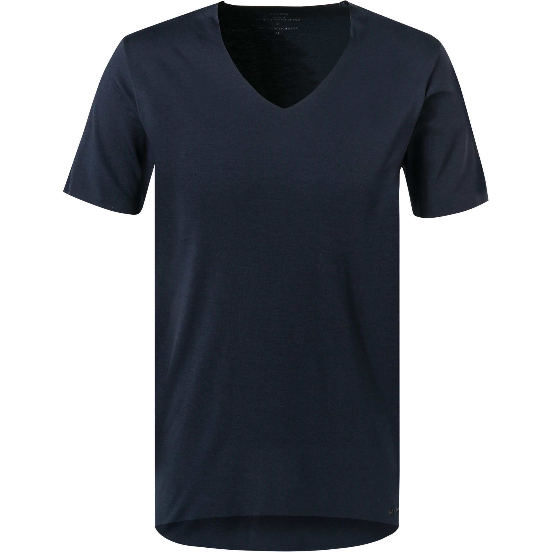 CALIDA Herren T-Shirt blau Viskose unifarben