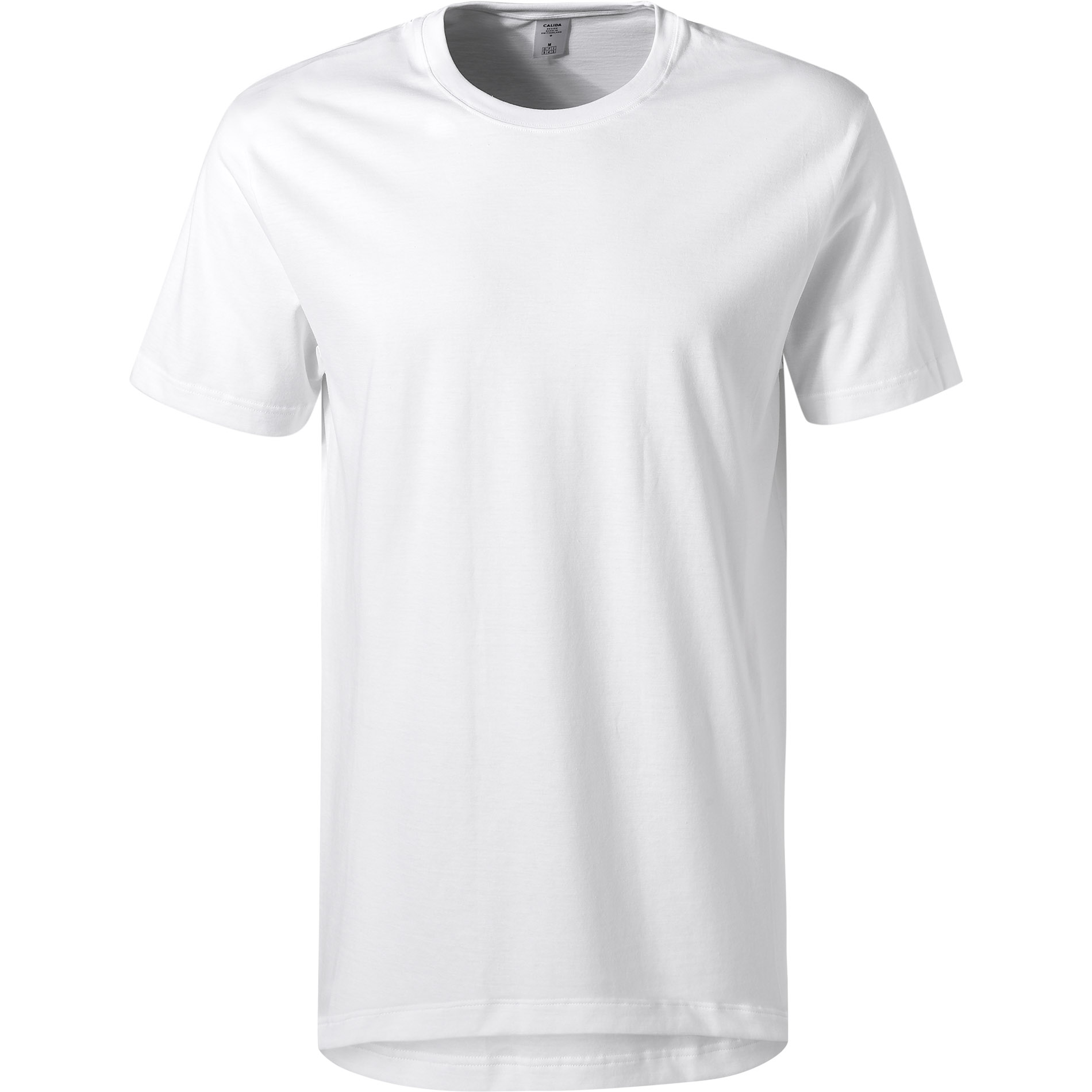 CALIDA Herren T-Shirts weiß Baumwolle unifarben
