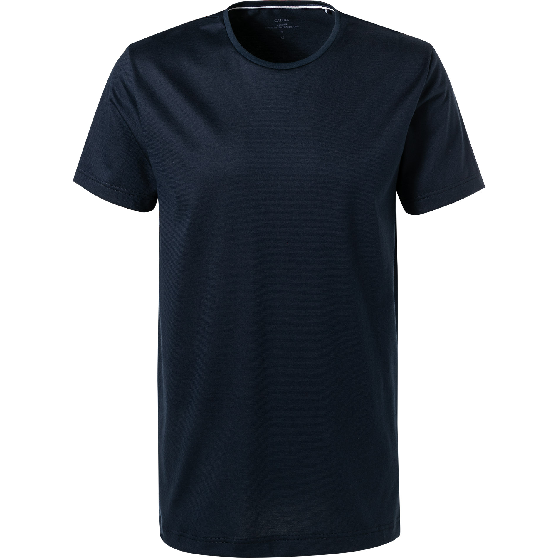CALIDA Herren T-Shirt blau Baumwolle unifarben