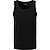 Tanktop, Baumwoll-Stretch, schwarz - schwarz