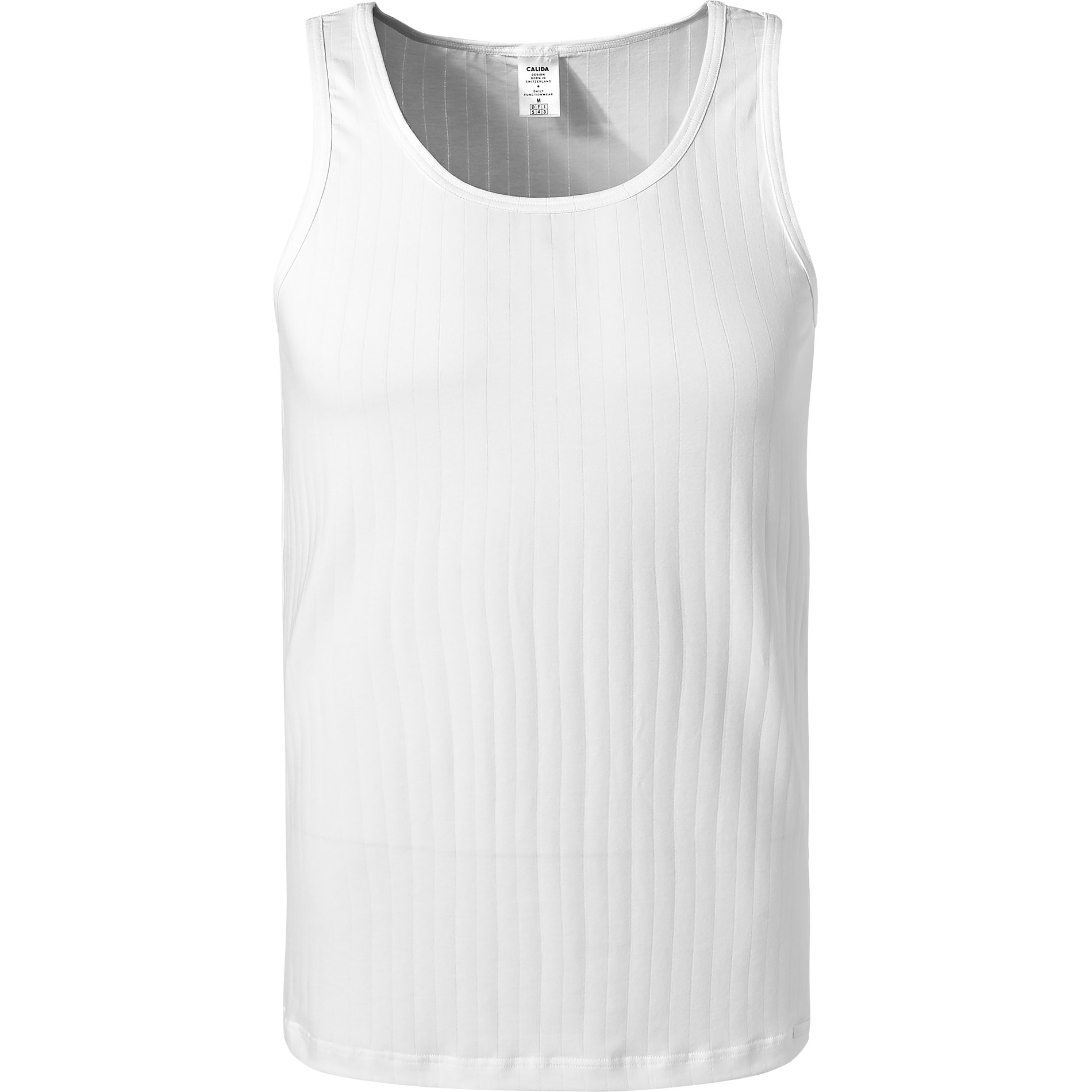 CALIDA Herren Tanktop weiß Baumwolle unifarben