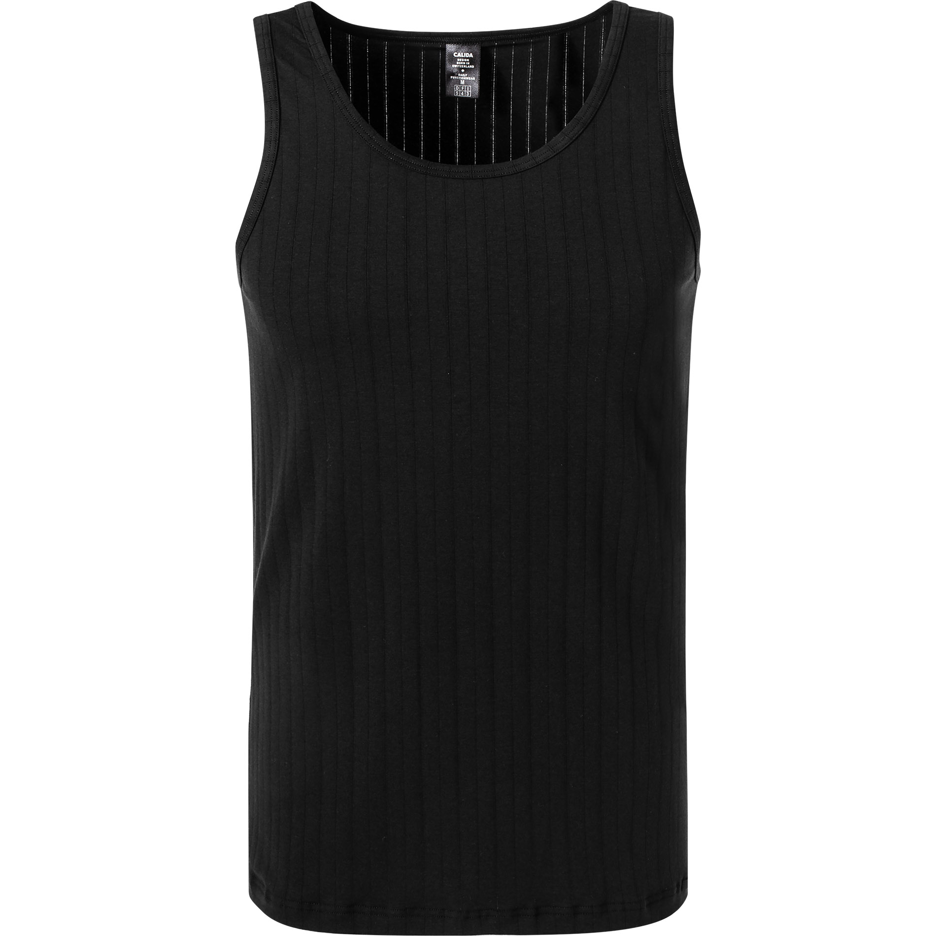 CALIDA Herren Tanktop schwarz Baumwolle unifarben