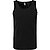 Tanktop, Baumwoll-Stretch, schwarz - schwarz
