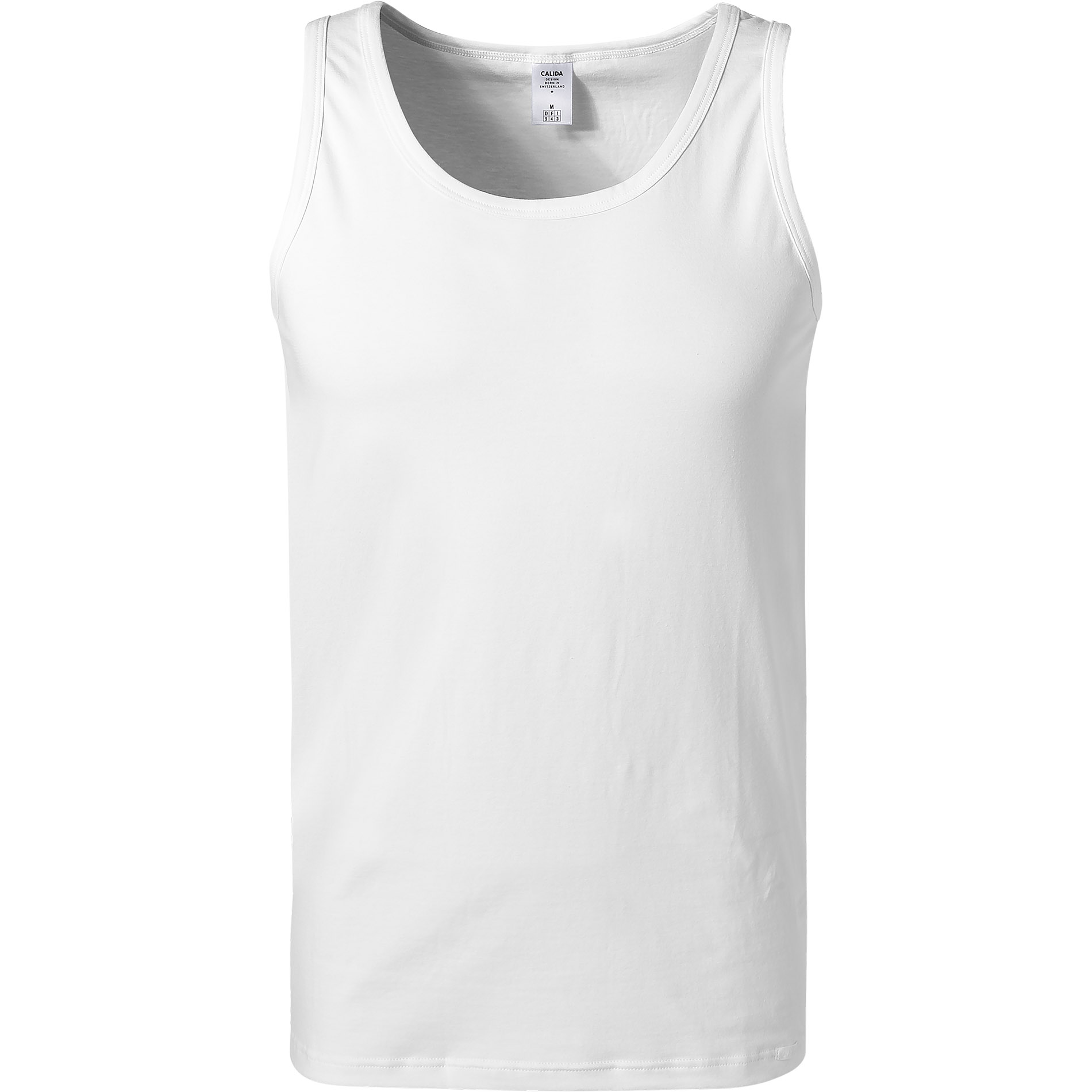 CALIDA Herren Athletic-Shirt weiß Baumwolle unifarben