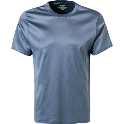 T-Shirt Slim Fit Baumwolle mittelblau
