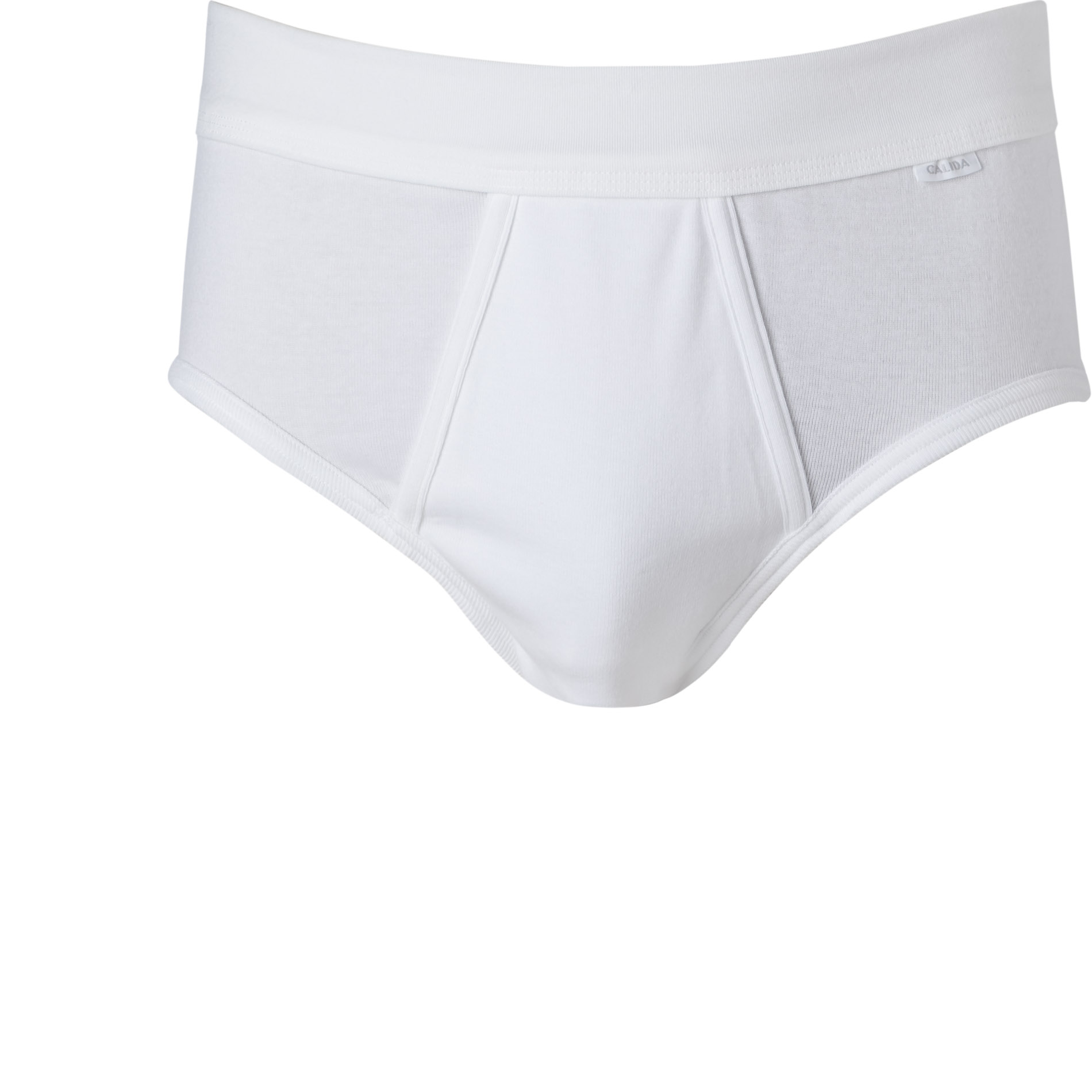 CALIDA Herren Slip weiß Baumwolle unifarben