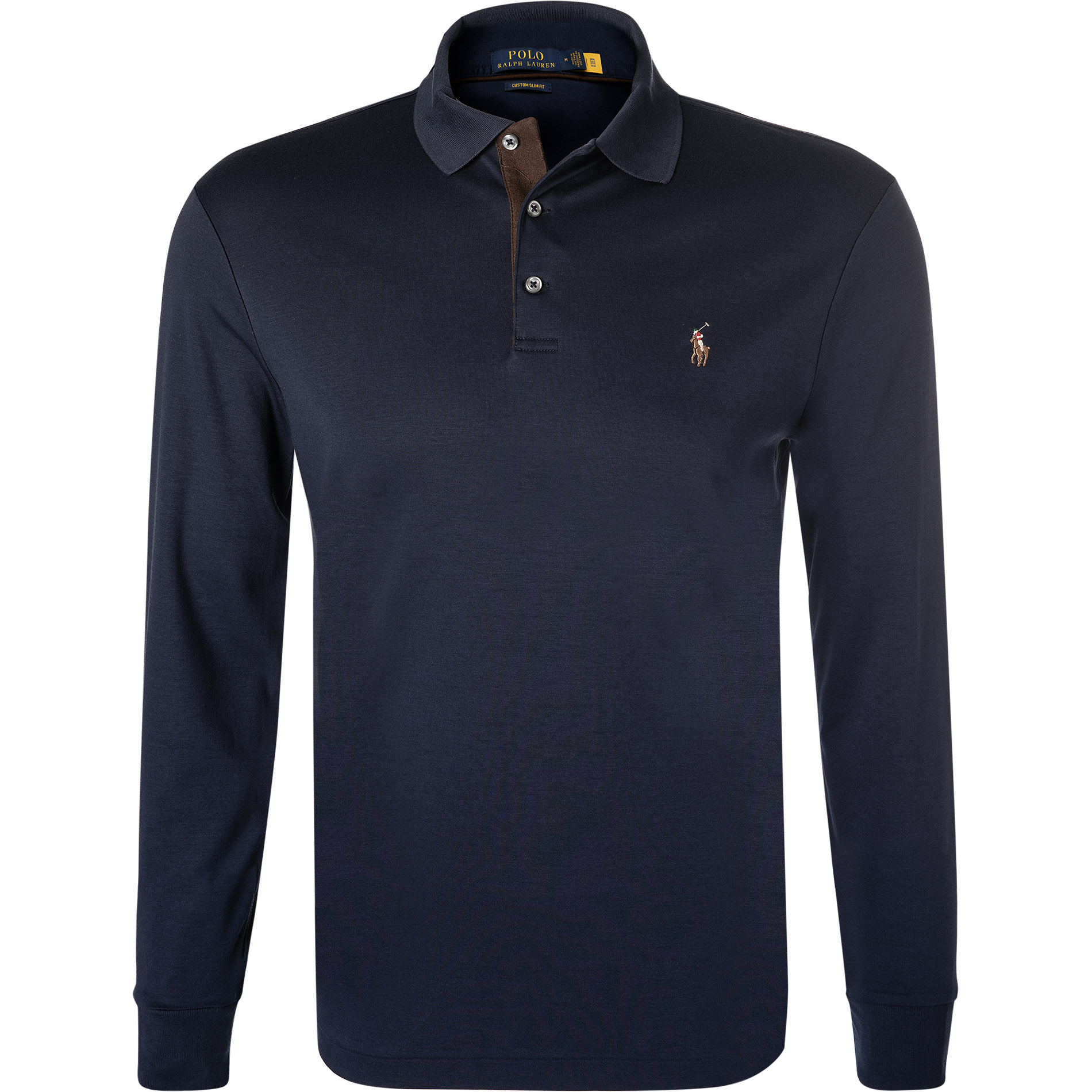 Polo Ralph Lauren Herren Polo-Shirt blau Baumwoll-Jersey Slim Fit