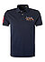 Polo-Shirt, Custom Slim Fit, Baumwoll-Piqué, navy - navy