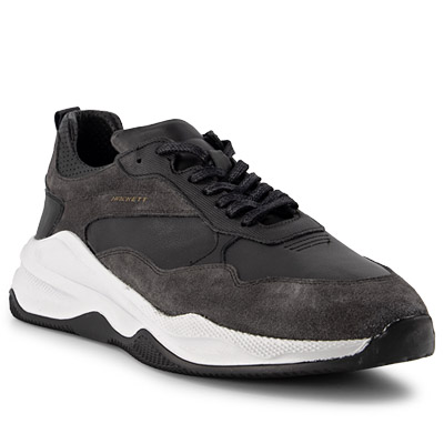 Sneaker Leder schwarz-grau