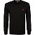 Longsleeve, Classic Fit, Baumwolle, schwarz - schwarz