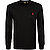 Longsleeve, Classic Fit, Baumwolle, schwarz - schwarz