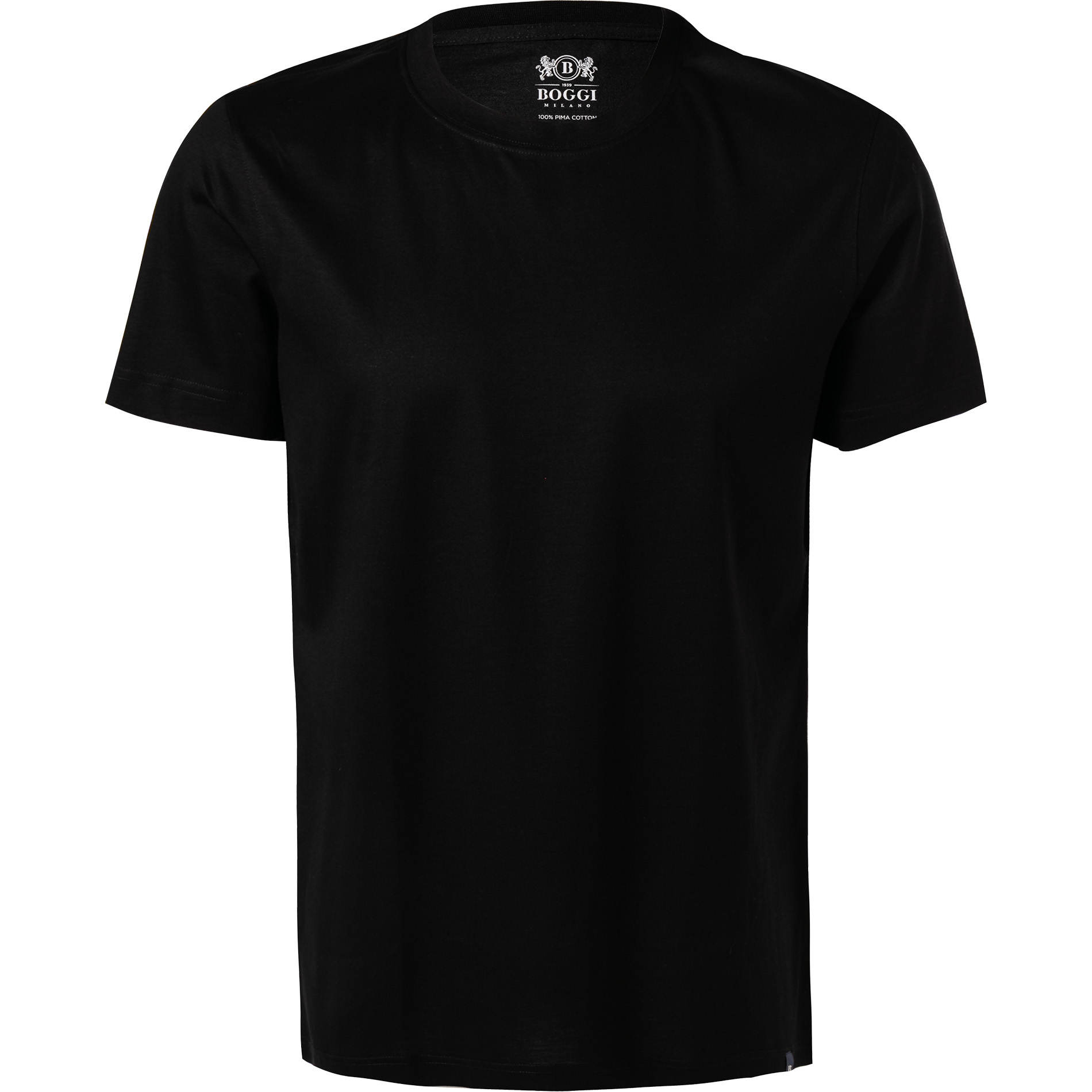 BOGGI MILANO Herren T-Shirt schwarz Baumwolle
