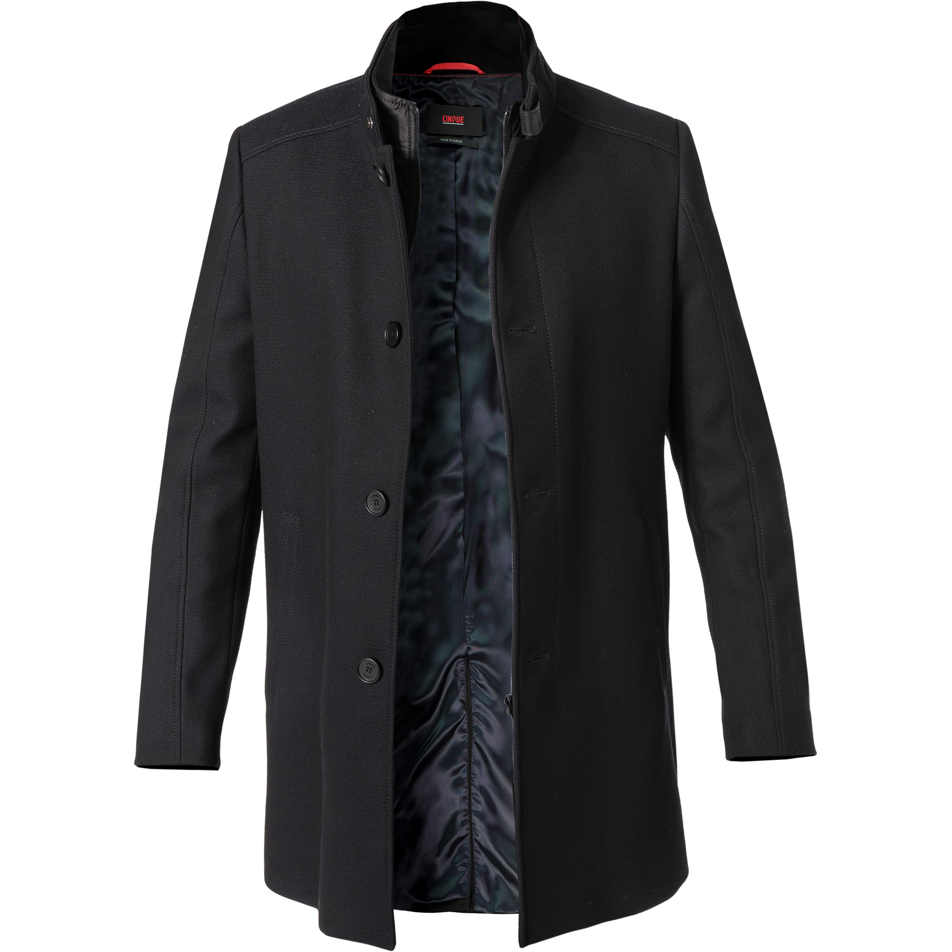CINQUE Herren Mantel schwarz unifarben
