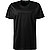 T-Shirt, Slim Fit, Baumwolle, schwarz - schwarz