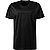 T-Shirt, Slim Fit, Baumwolle, schwarz - schwarz