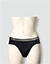 Bikini-Slip mit elastischem Bund in Spitzen-Optik - schwarz