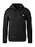Hoodie, Baumwolle, schwarz - schwarz