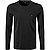 Longsleeve, Slim Fit, Baumwolle, schwarz - schwarz