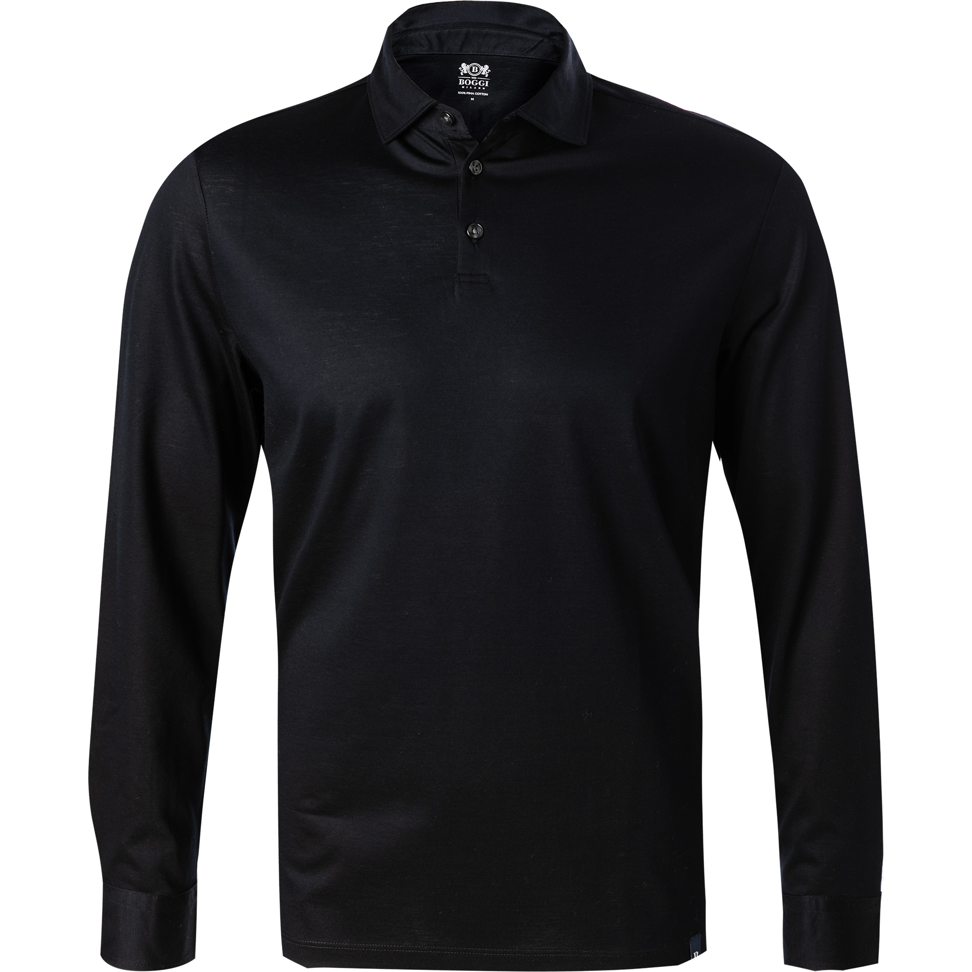 BOGGI MILANO Herren Polo-Shirt blau Baumwoll-Jersey
