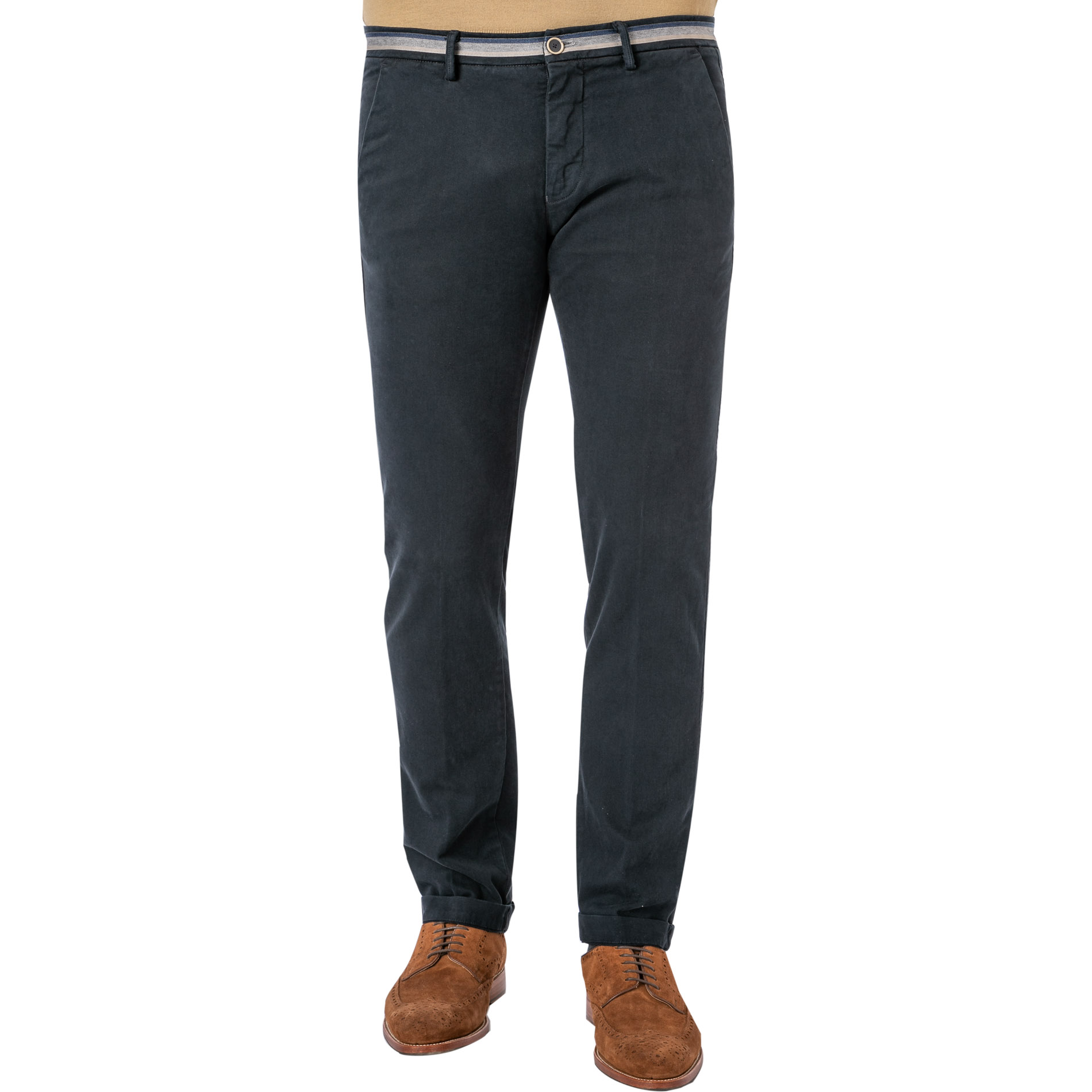 Mason's Herren Hose blau Baumwolle