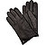 Handschuhe, Leder, schwarz - schwarz