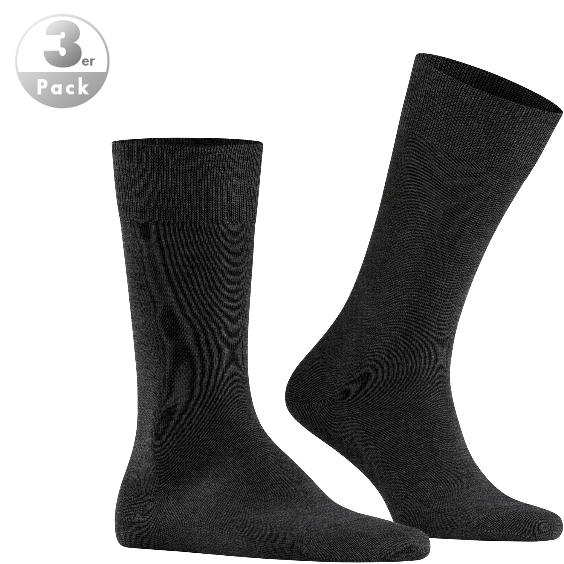 Falke Herren Socken grau Baumwolle & Mix unifarben