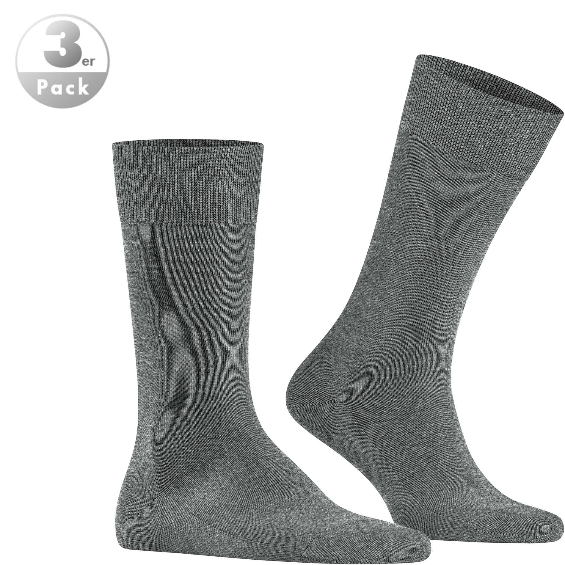 Falke Herren Socken grau Baumwolle & Mix unifarben