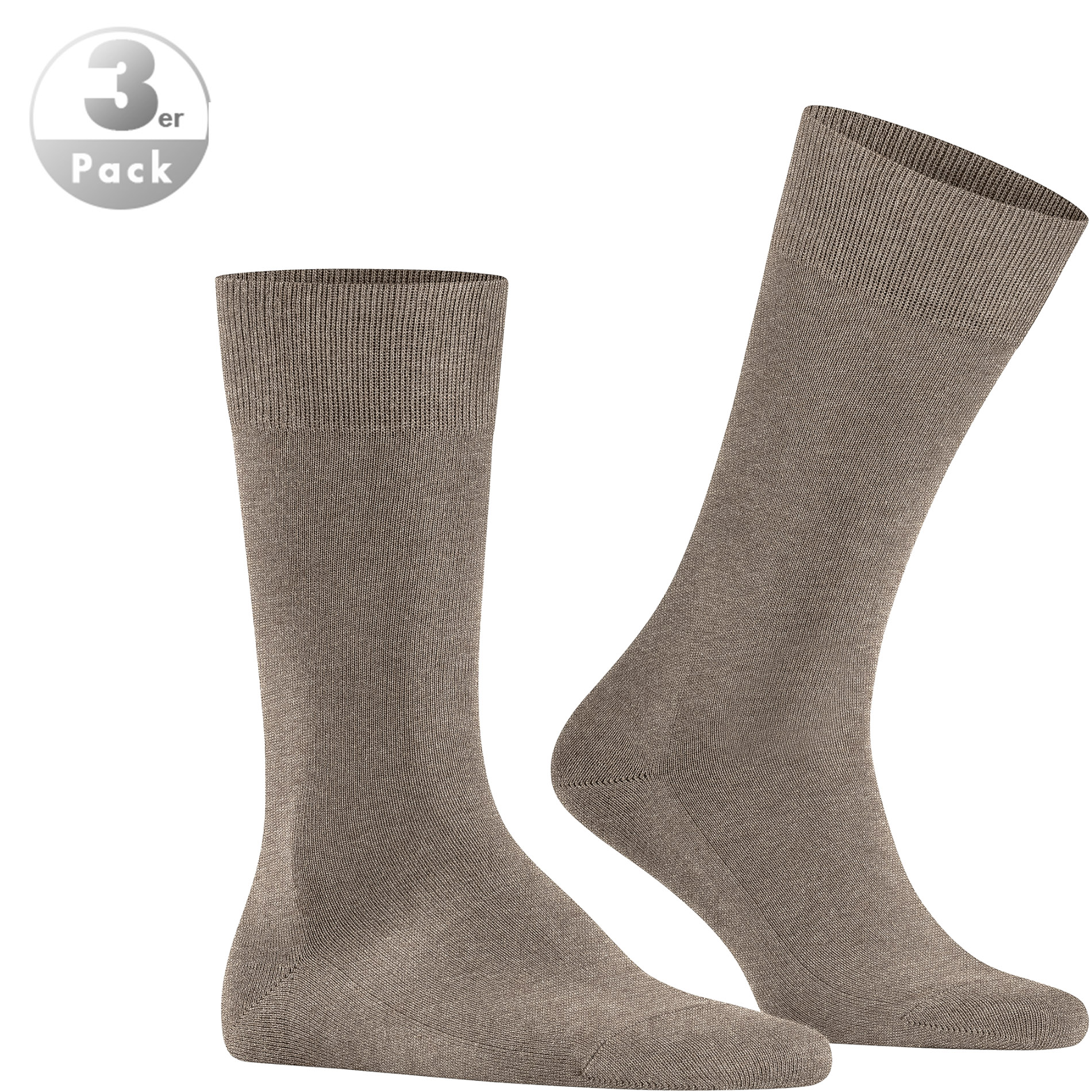 Falke Herren Socken beige Baumwolle & Mix unifarben