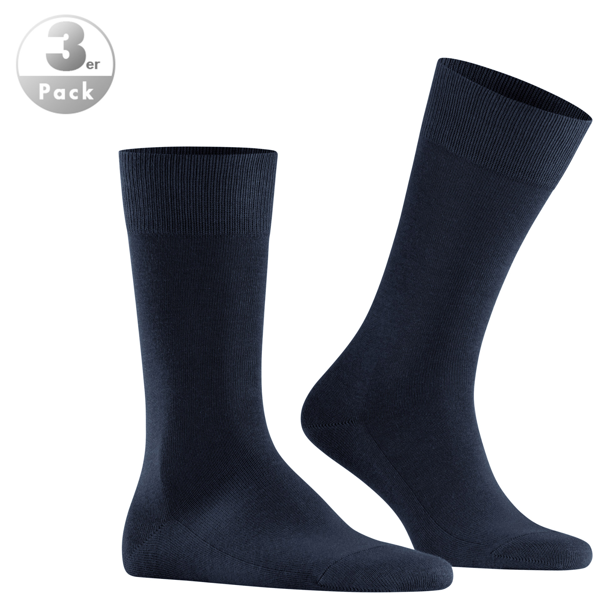 Falke Herren Socken blau Baumwolle & Mix unifarben