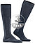 Serie Airport, Kniestrümpfe, Schurwolle, dunkelblau meliert - dark blue mel.