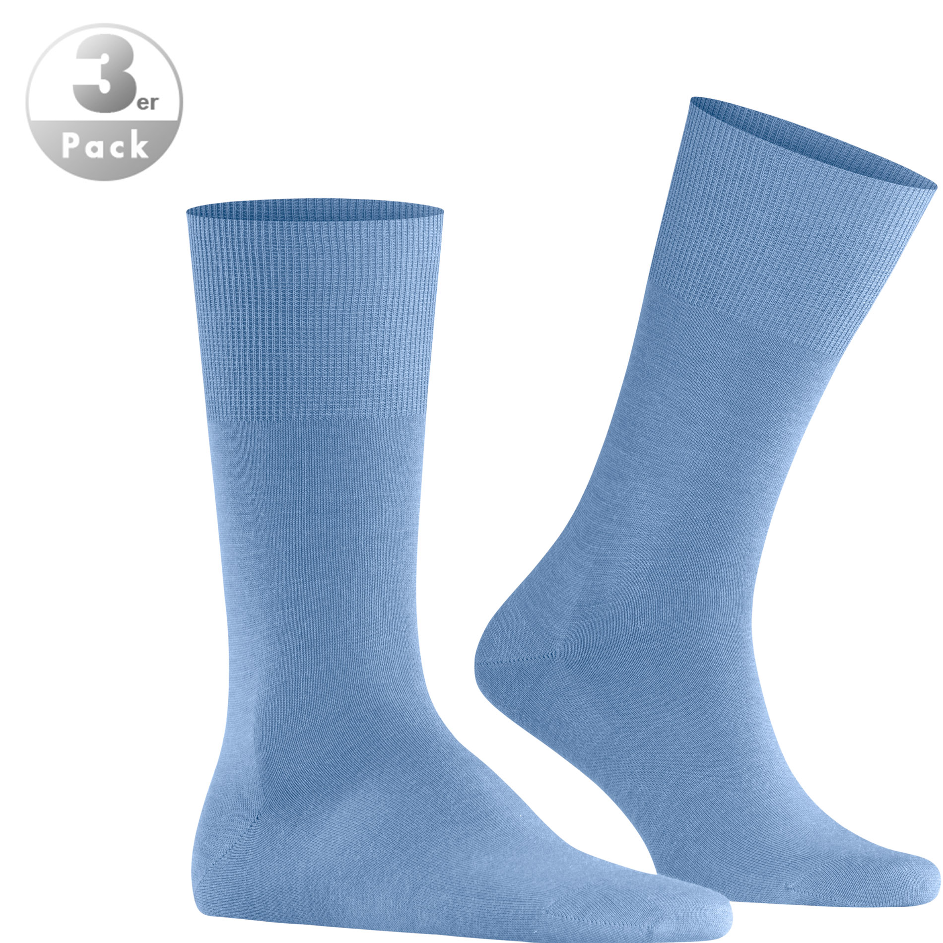 Falke Herren Socken blau Merinowolle unifarben