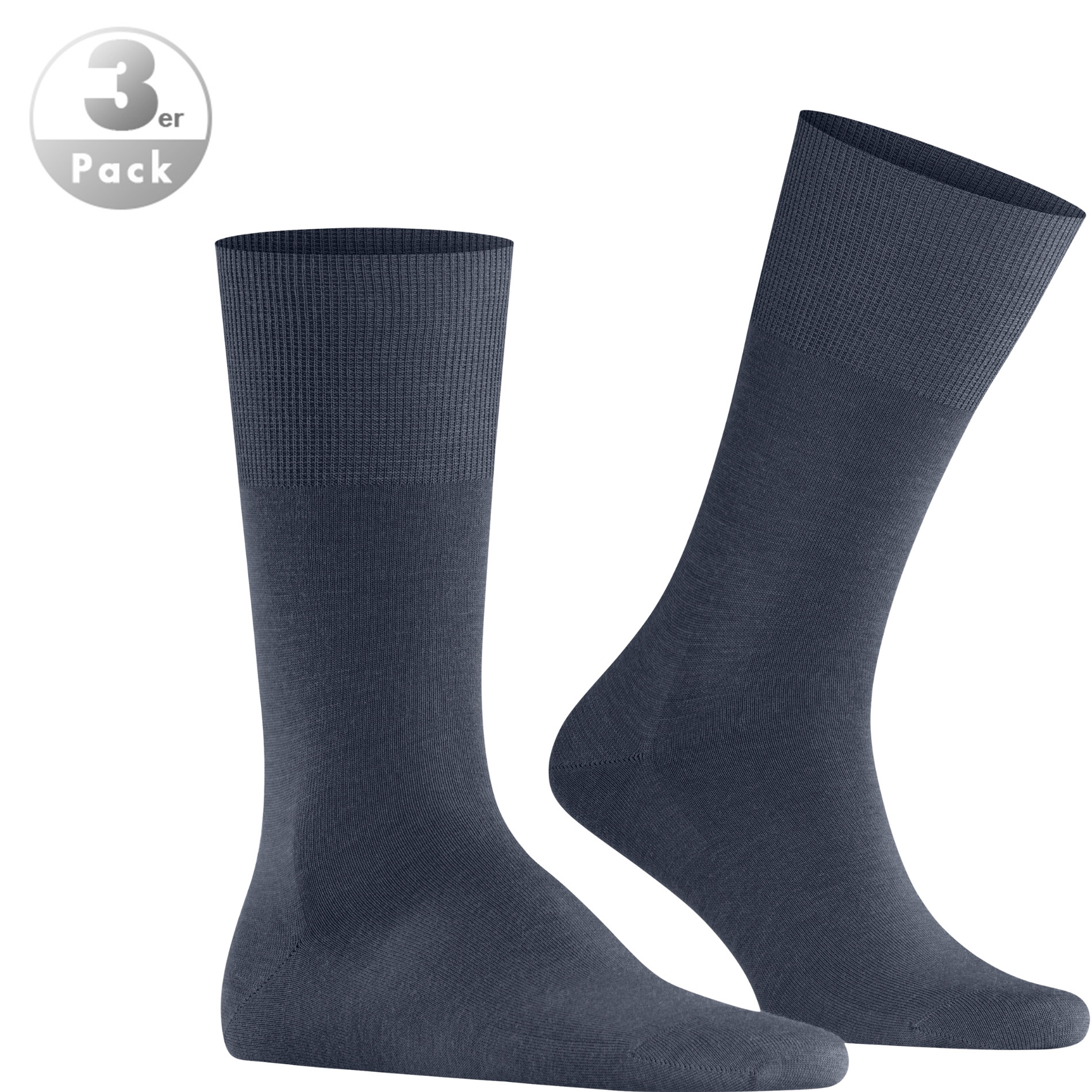 Falke Herren Socken Blau Merinowolle Unifarben