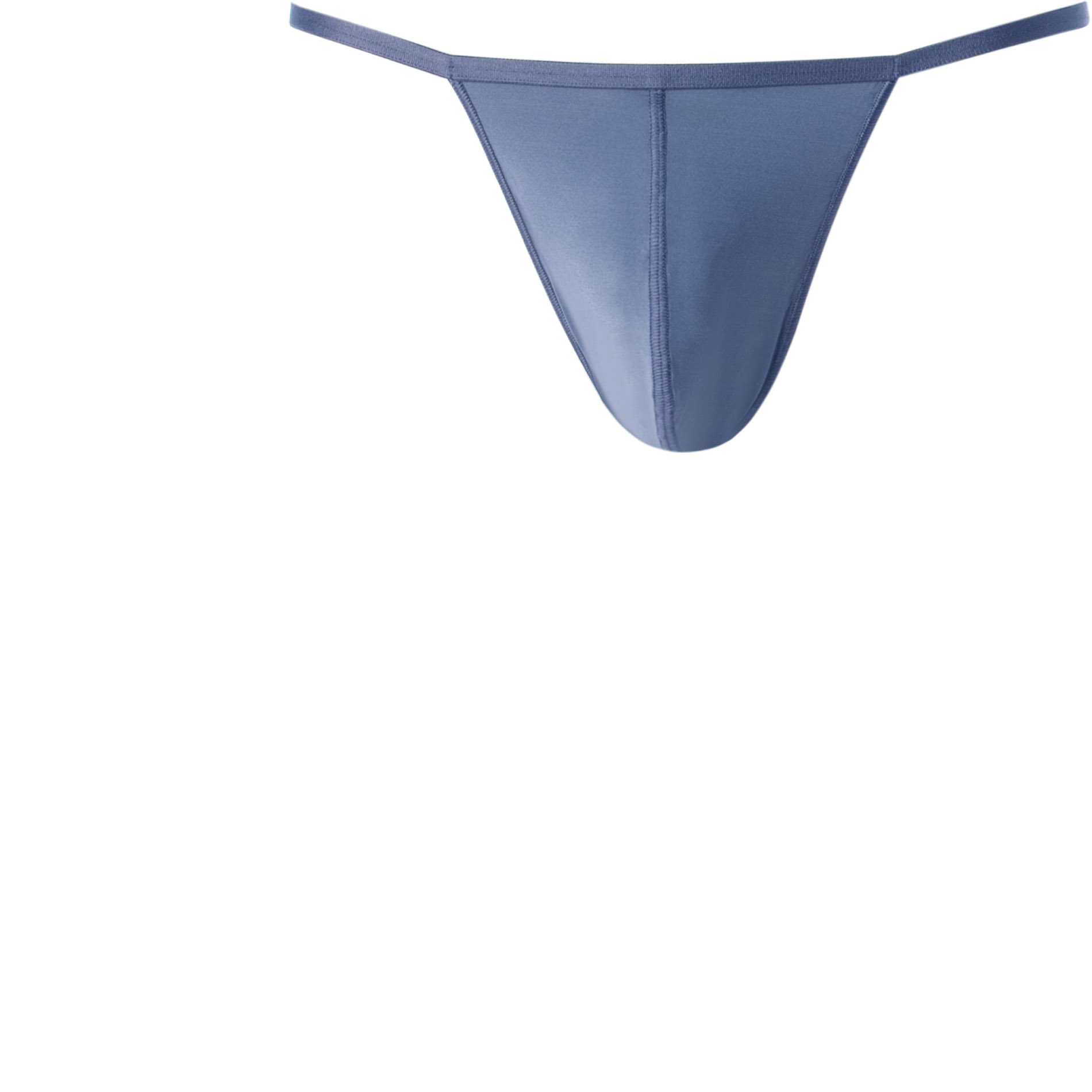 Hom Herren Stringtanga Blau Mikrofaser/Funktion Unifarben