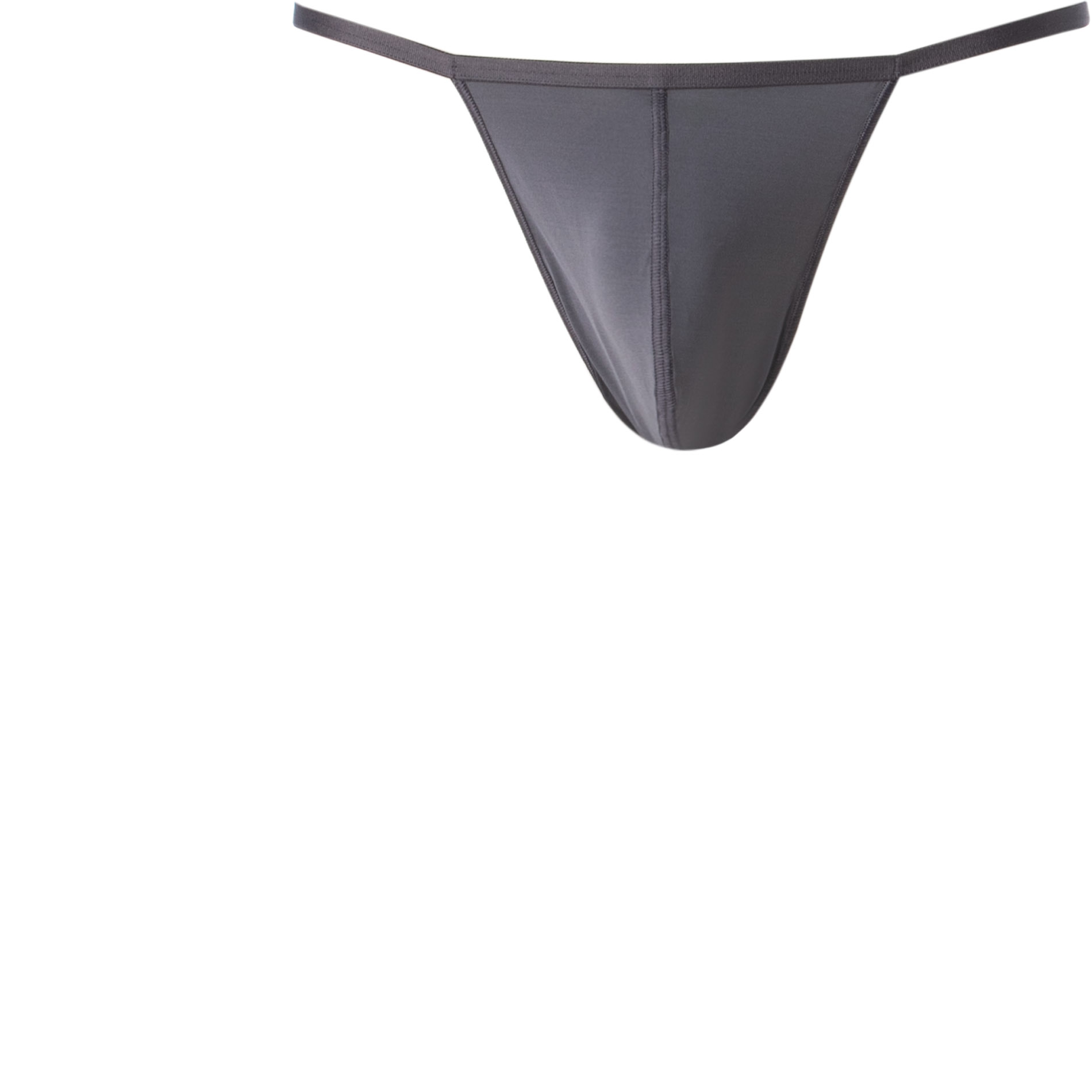 Hom Herren Stringtanga Grau Mikrofaser/Funktion Unifarben