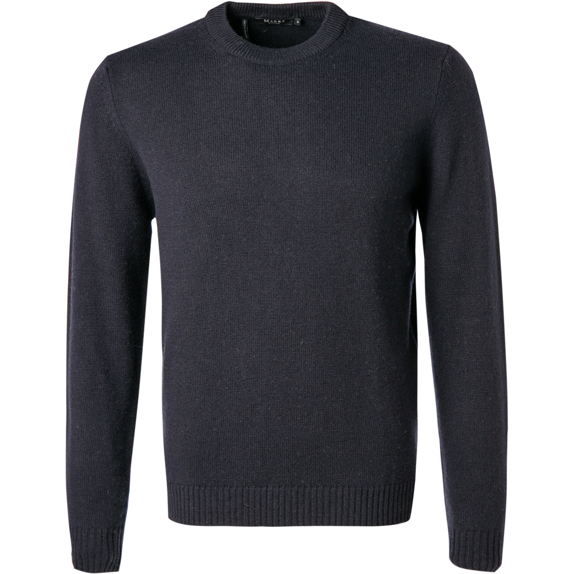 MAERZ Muenchen Herren Pullover blau Merinowolle unifarben