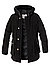 Daunenparka Arctic, Baumwolle, schwarz - schwarz